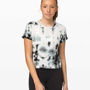 Lululemon Train to Be Short Sleeve *Shibori Tie Dye Deep Coal Special Edition 4